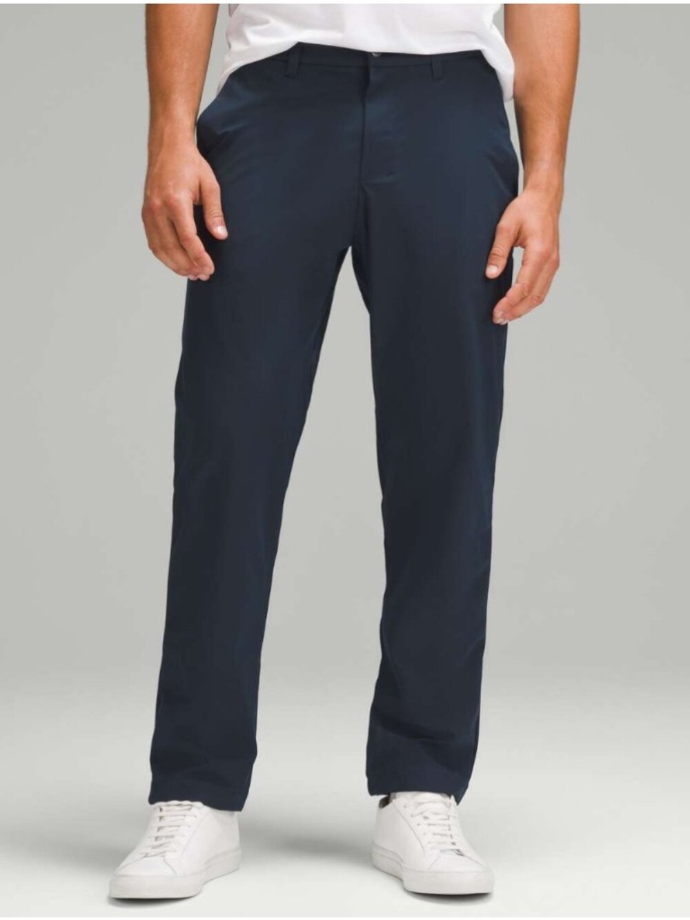 Lululemon Men's ABC Classic-Fit Trouser Chino Pants Warpstreme Navy Blue 33 x 30